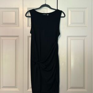 lillusory black dress size medium ties in the front good condition